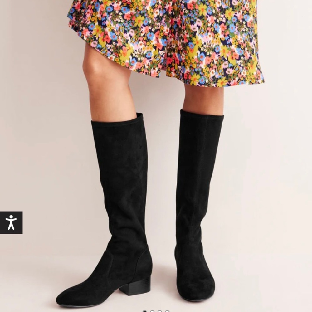 Boden Size EU 36 Faux Suede Stretch Boot
